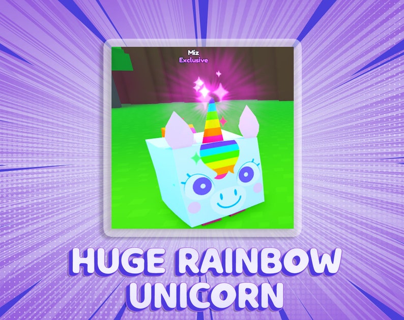 Pet Simulator X Exclusive Huge Rainbow Unicorn Very Rare Etsy Australia