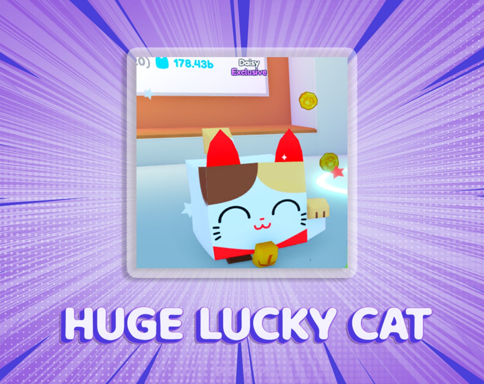 Pet Simulator X Exclusive Huge Lucky Cat Very Rare Etsy Australia
