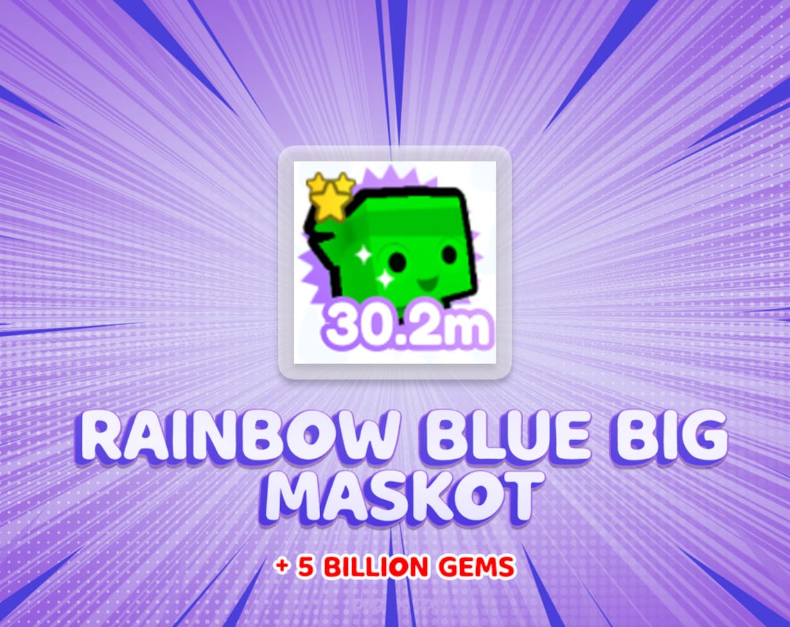 PSX Rainbow Blue Big Maskot Very Rare Exclusive Pet Etsy UK