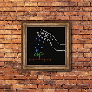 Gift of Life, Plant Cross Stitch Pattern, Embroidery Pattern
