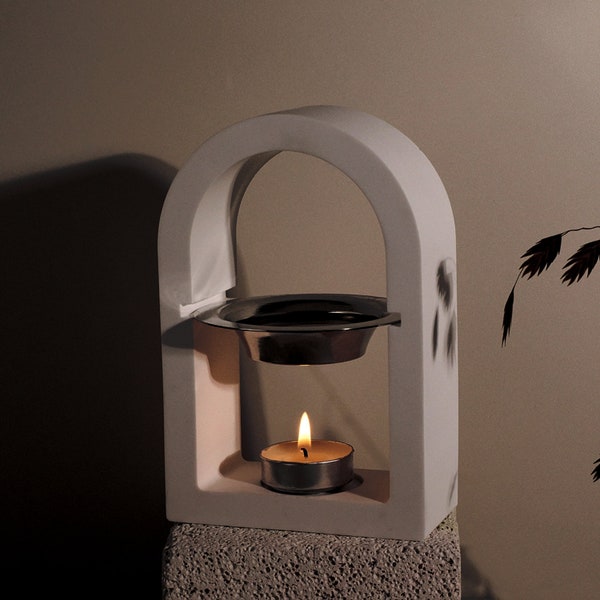 Square Essential oil candle holder SiliconeMold hexagon plaster aromatherapy stove SiliconeMould for Making Diffuser Stone HomeHomedecorgift