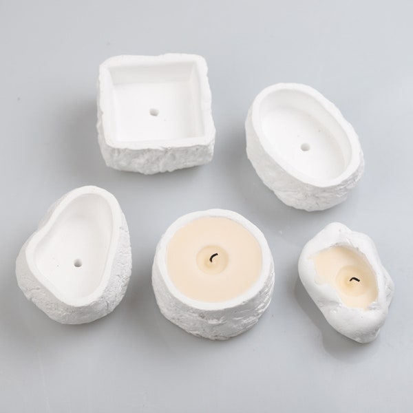 Modern minimalist style Aromatherapy Gypsum Wax Cup Mold for making Gorgeous Unique Air Purifying Candle, Home Scente d Candle decorate Gift