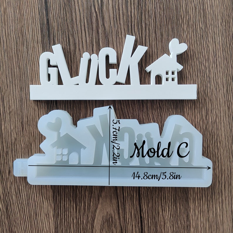 Silicone Mould,House slide-in Mould,houses for plug-in Wreath loop strips,Raysin casting mould Mold C