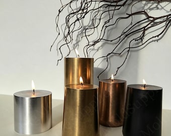 Cylindrical Plastic Candle Mold for making home decor