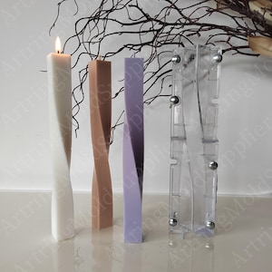 Ljusform, fyrkantig spiralformad kolumnform, för att göra heminredning