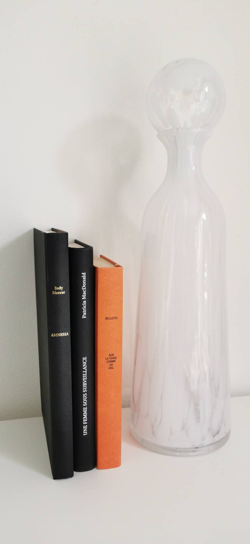 Lot de Livres Décoratifs Noirs et Orange, Pour La Mise en Scène, Vintage
