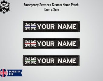 Uk emergency services name patch