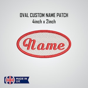 Embroidered Custom Patches for Jackets, Oval Name Patch, Personalized Name  Patch, Iron on Name Patch, Iron on Motorcycle Patches 