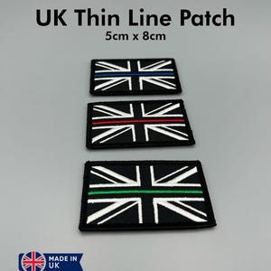 UK Flag Patch Hook Loop Union Jack Hook And Loop Patches - 3 Pack, Military/Police Style, Cloth, UK Theme, For Vests & Bags Tactical Velcro Patch Pack - Foto 3