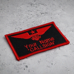 Custom Name Patch - Top Gun Style / Fighter Pilot