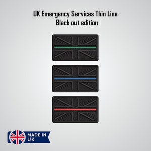 UK Emergency Services Thin Line Black Out Edition