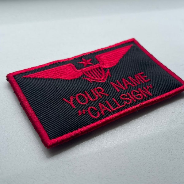 Top Gun Style - Custom Name Patch