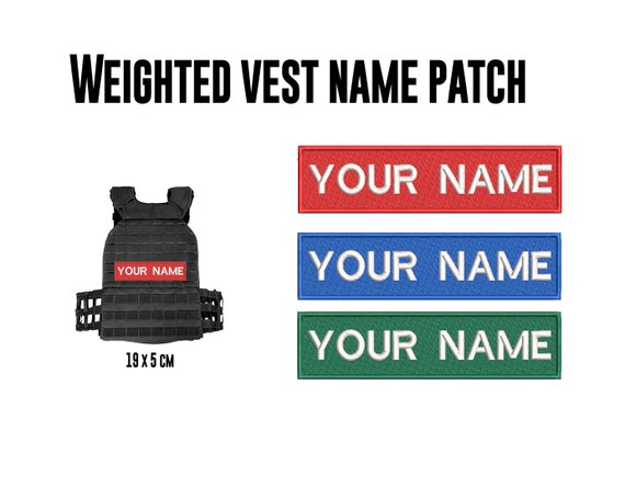 Custom Interval Training Fitness Game Patches for Tactical Weight