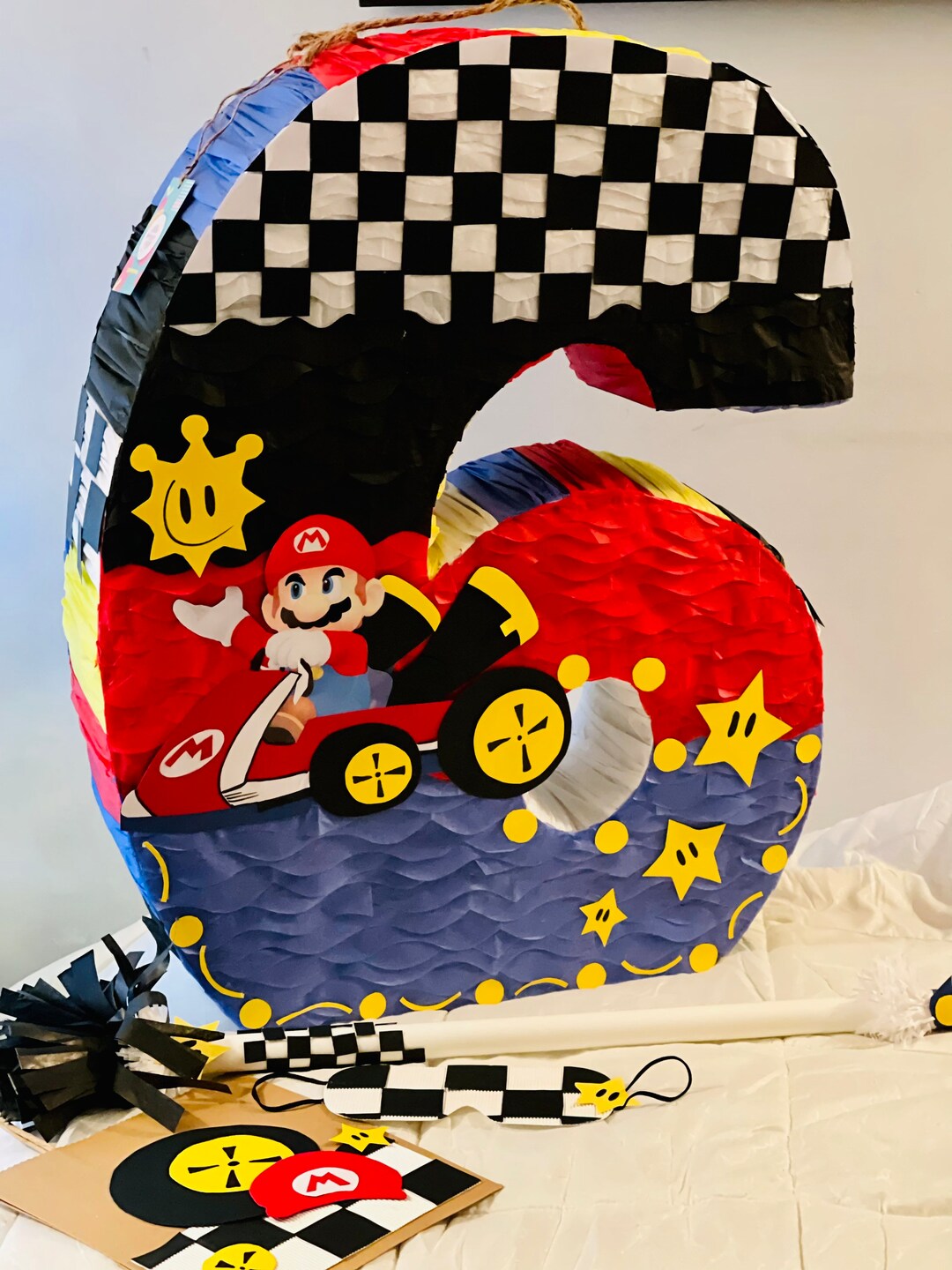 Piñata Mario Kart / Piñata Mario Bros/ Pinata Number Etsy