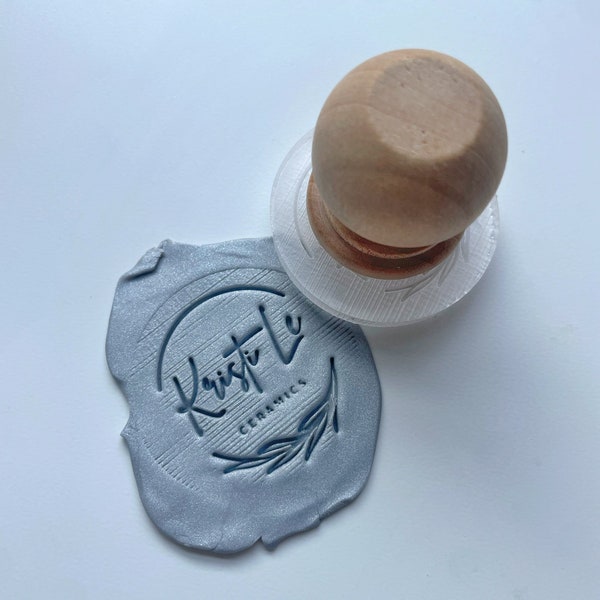 Pottery Stamp, Ceramics Stamp, Logo Stamp, Personalized Pottery Stamp, Custom Stamp, Clay Stamp