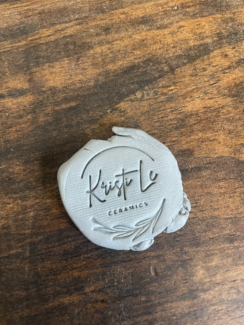 Pottery Stamp, Ceramics Stamp, Logo Stamp, Personalized Pottery Stamp