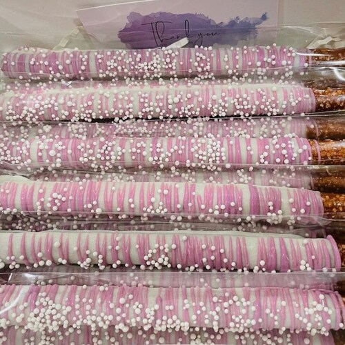 Baby Boy Chocolate Covered Pretzels Baby Boy Shower Favors Etsy