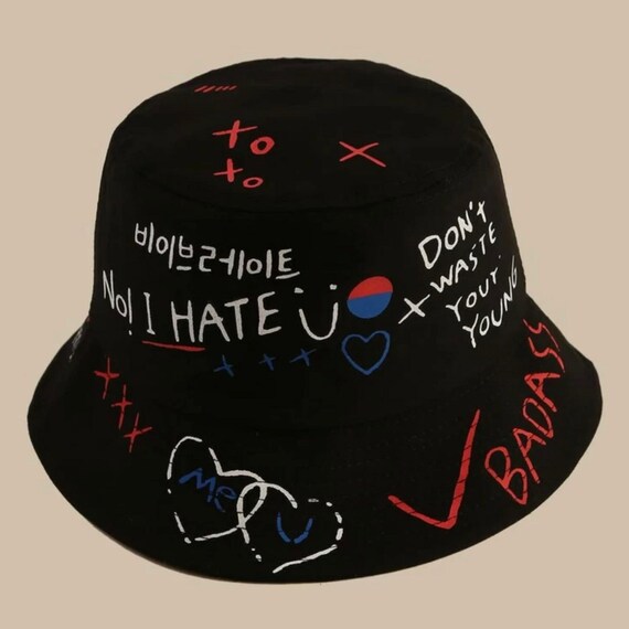 Letter Graffiti Bucket Hat - Etsy