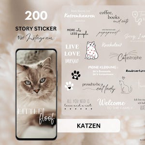 Instagram Story Sticker Katzen | Katzen Sticker digital | Katzenmama Sticker digital | Cat lover Sticker Insta | Story Sticker Haustiere