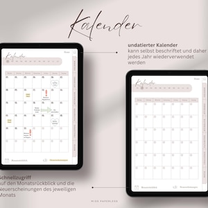 Digital läsdagbok (tyska) | Bokdagbok för Goodnotes etc. | 270 recensioner | Bullet journal för bokhyllor | Läsplanerare för bokälskare bild 9