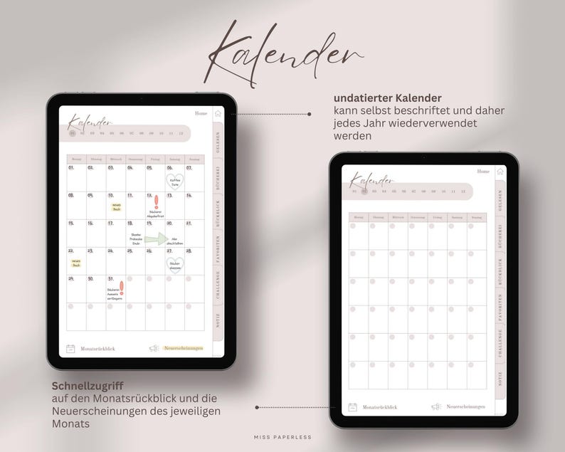 Digital läsdagbok (tyska) | Bokdagbok för Goodnotes etc. | 270 recensioner | Bullet journal för bokhyllor | Läsplanerare för bokälskare bild 9