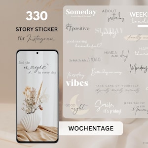 Stickers Instagram pour la semaine | Stickers pour stories quotidiennes | Stickers Instagram quotidiens | Stickers numériques pour la semaine | Stickers pour stories basiques | Week-end