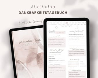 Digital gratitude journal | Undated 5-minute journal for daily self-care and mindfulness