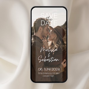 Digital save the date with photo | personalized save the date card with picture | Wedding Invitation with Photo | Whatsapp wedding invitation