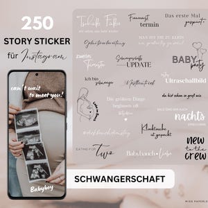 Autocollant Insta Story Enceinte | autocollants numériques naissance | Étapes importantes de la grossesse | Cartes jalons jumeaux | Autocollant d'histoire bébé
