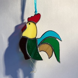 Stained Glass Gift Rooster Rooster pendant