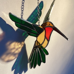 pendentif colibri en vitrail pendentif colibri