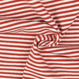 Striped cuffs fine knit cuffs white - red