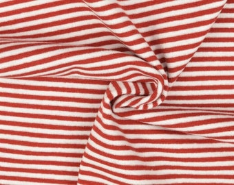 Striped cuffs fine knit cuffs white - red