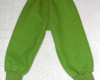 Pantalon de promenade Pantalon de promenade en laine Walkloden Pantalon co-wax vert uni taille automne/hiver. 62 - 158
