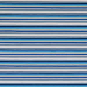 Tessuto jersey di cotone, a righe, multicolore, blu