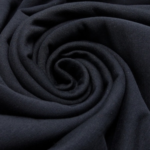 Stretch sweat sweat fabric plain black