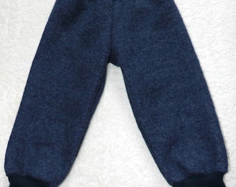 Walkhose  Wollwalk Hose  Mitwachshose  Unifarben Blau - Dunkelblau Herbst / Winter Gr. 62 - 158