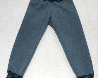Softshell pants, rain pants, grow-along pants, plain gray, handmade