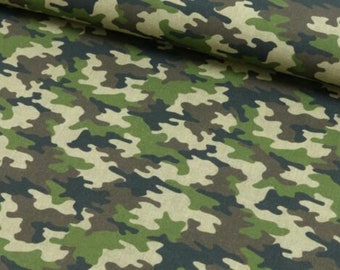 Popeline Baumwolle Stoff  Patchworkstoff Camouflage Tarnmuster