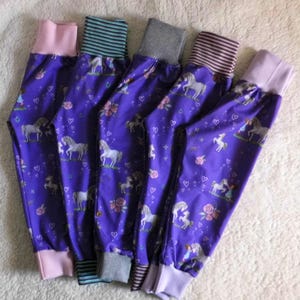 Unieke bloomer broek paard paars maat 62 - 158