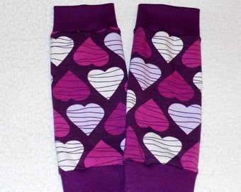 Calentadores de piernas, calentadores de piernas, corazones