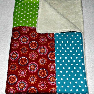 Patchwork blanket Two-layer blanket Stroller blanket Flower circle Dots