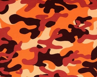 Jersey stretch jersey camouflage camouflage pattern orange