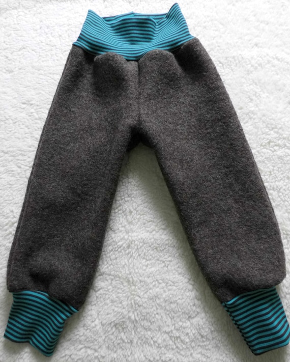 Walkhose Wollwalk Hose Schurwolle Unifarben Braun Petrol Herbst