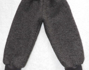 Walk trousers, wool walk trousers, grow-along trousers, plain colours, brown, autumn - winter, size 152/158