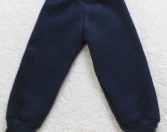 Pantalones de paseo, pantalones de paseo de lana, pantalones para llevar juntos, colores lisos, azul oscuro, otoño/invierno, talla 62 - 158