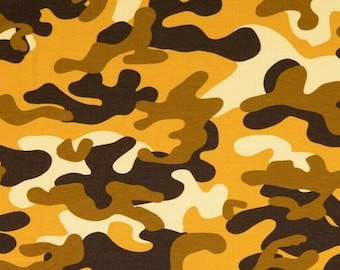 Jersey stretch jersey camouflage camouflage pattern brown