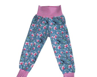 マグノリアバード グローウィズミーパンツ、ジャージー素材、サイズ62～158、ハンドメイド