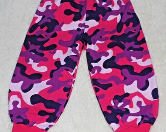 Unique and cool bloomers trousers for girls camouflage size. 62 - 158