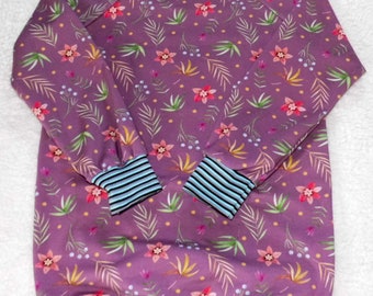 Raglan sweater long-sleeved shirt flowers floral pattern size 62 - 140